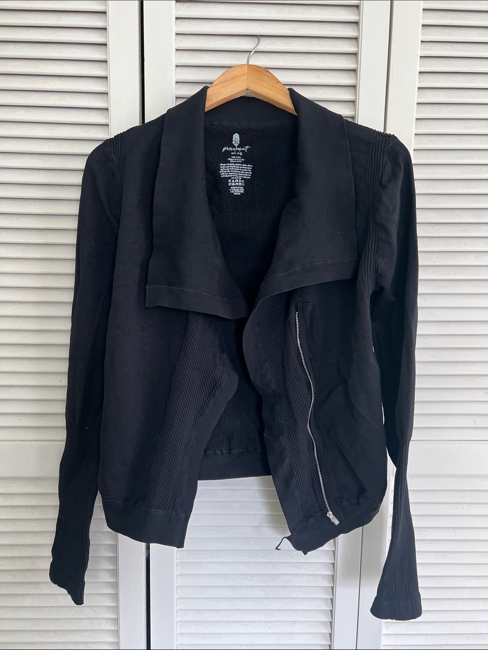 Free People Movement Open-Drape Zip Front Jacket